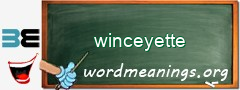 WordMeaning blackboard for winceyette